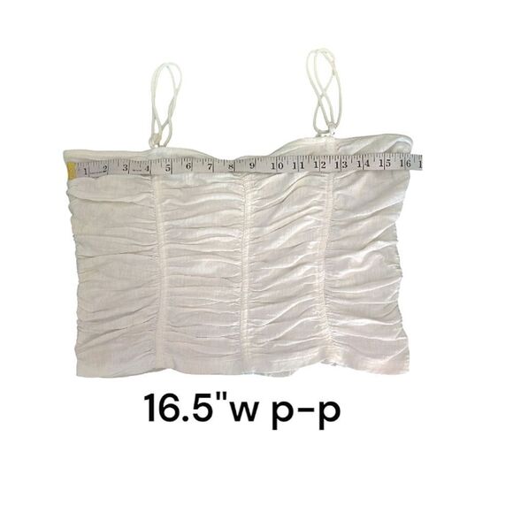 Free People White Cotton Belong Together Cropped Tank Medium NWOT - Picture 15 of 15